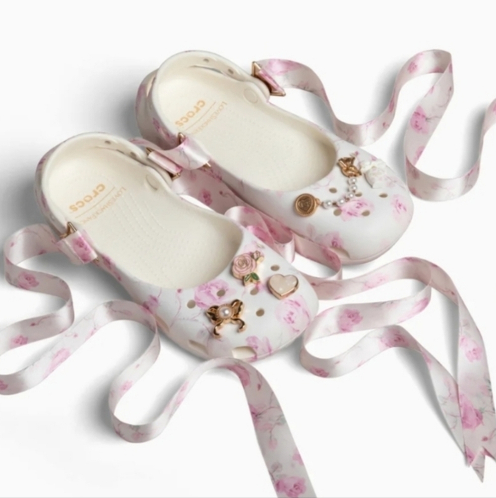 NWT loveshackfancy x crocs Classic Ballet Flat - Picture 3 of 9